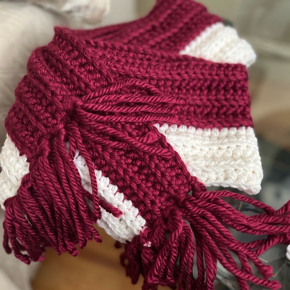 Crochet Fringe Scarf